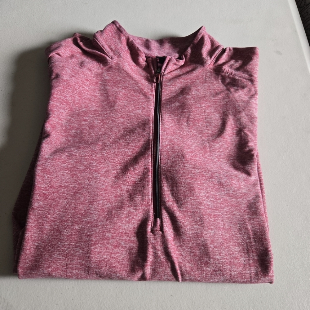 Lululemon Mens Surge Warm 1/2 Zip Size Large Heathered Prep Red Color